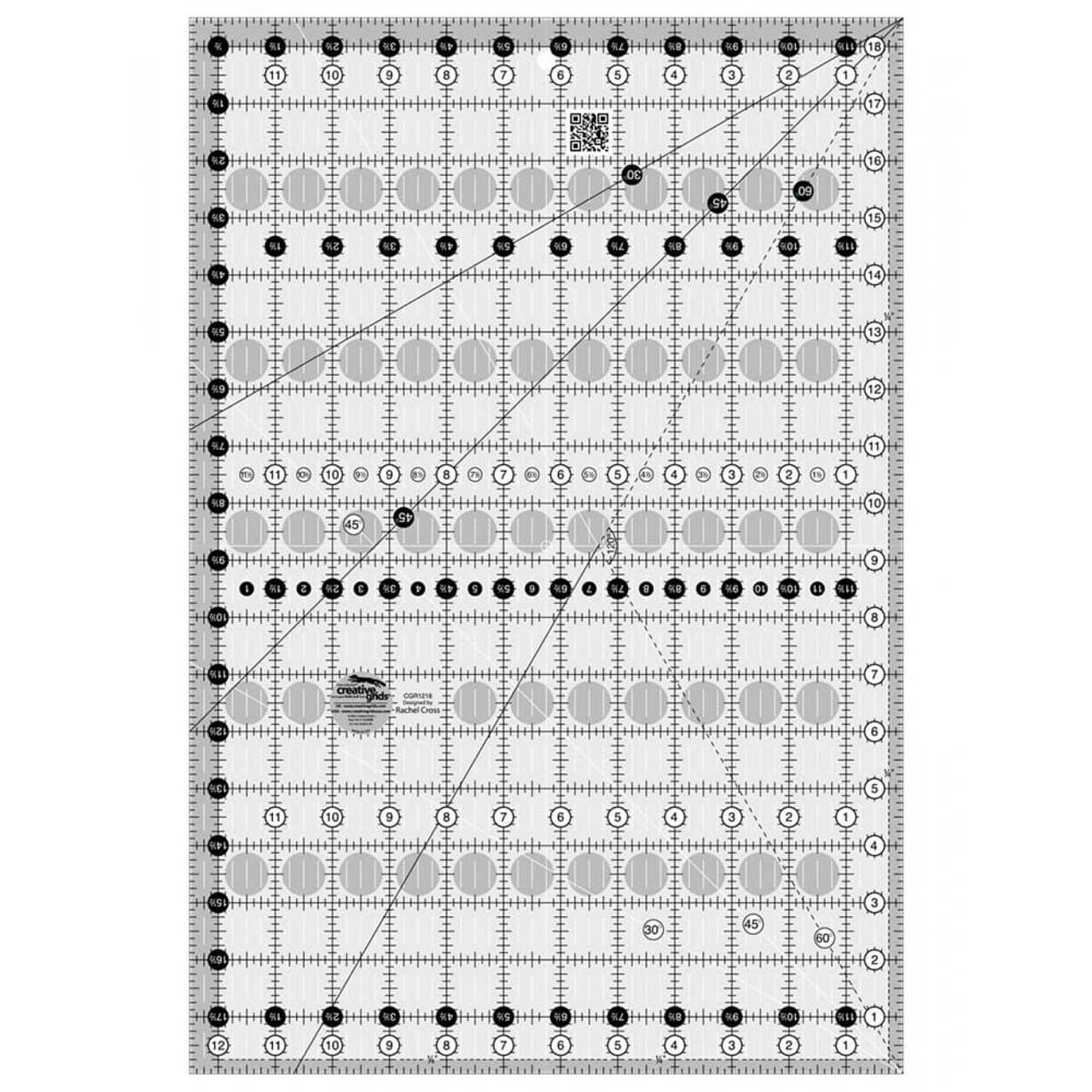 Creative Grids, Big Easy Junior Quilt Ruler 12-1/2 x 18-1/2